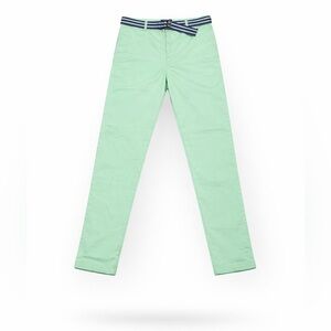 Polo Ralph Lauren Boys Belted Cotton Chino Pants Size 20 Mint Green​​